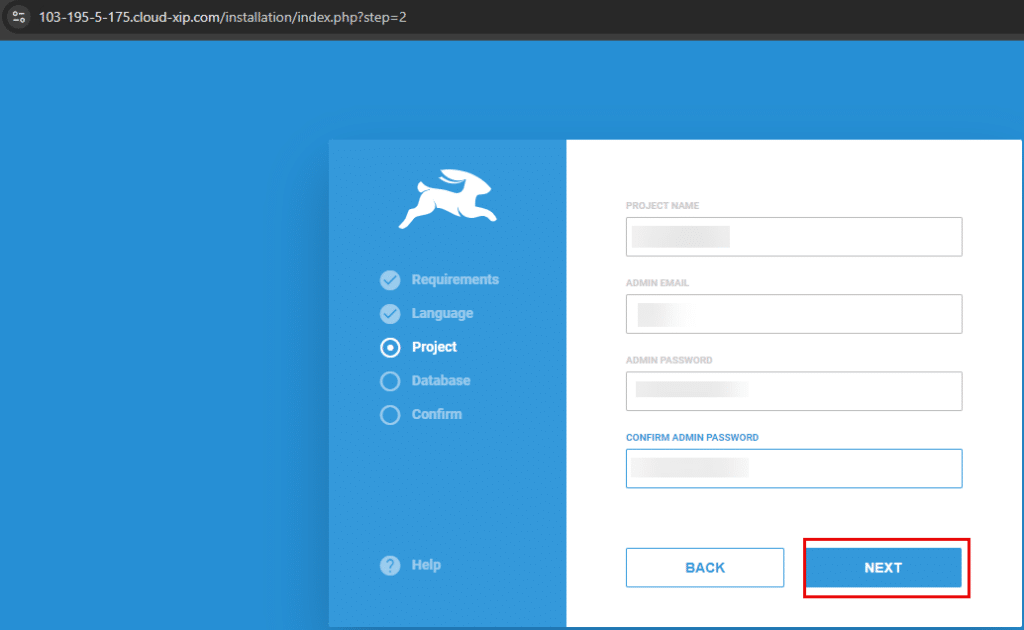 Directus account creation