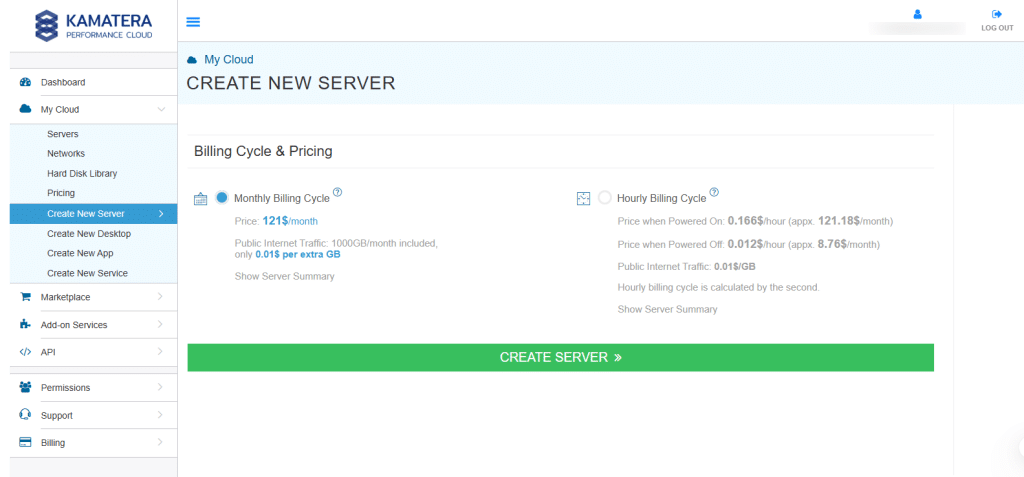 Confirm create server
