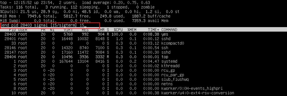 How to kill a process in Linux